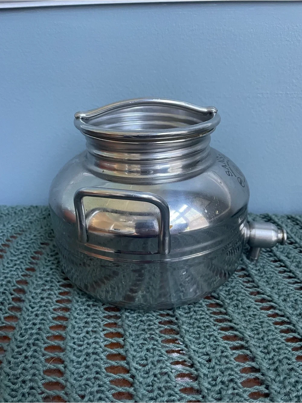 2L Sansone Fusti Tank Italian Stainless Steel Dispenser for Oil, Water or Wine
